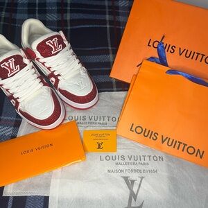 Louis Vuitton Trainer Swarovski Red White | Size 42 EU 10 US | RARE‼️